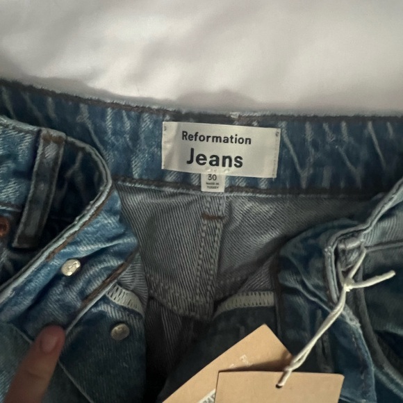 Reformation Cynthia High Rise Straight Cropped Jeans - Picture 11 of 13